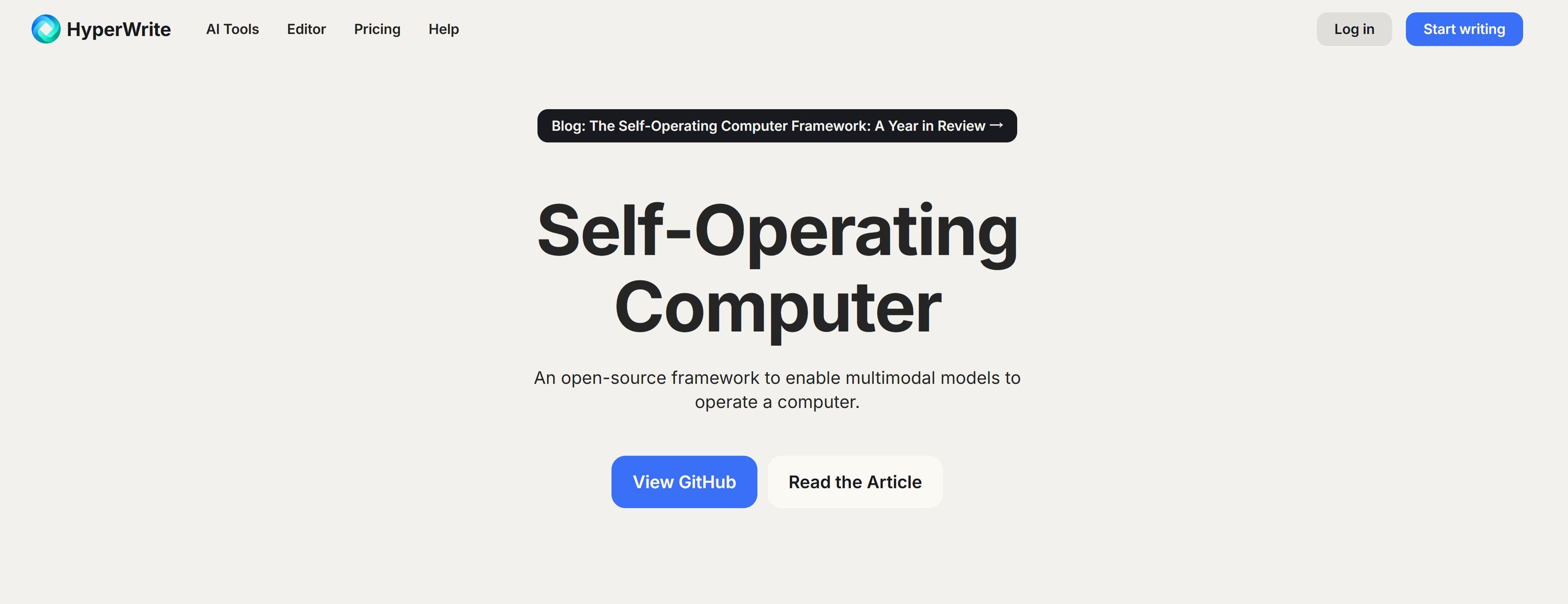 Self-operating computer